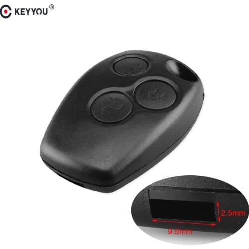 KEYYOU 10X 3 Button Remote Key Shell Case Without Blade for Renault Logan Sandero Clio Fluence Vivaro Master Traffic