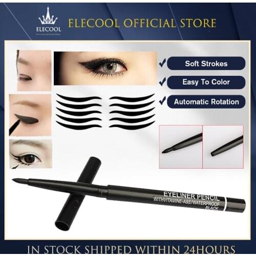 Black Eyeliner Automatic Rotation Quick-drying Natural Waterproof Long-lasting Anti-smudge Sweat-proof No Smudge TSLM1