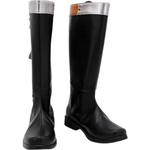 Arknights SilverAsh Black Cosplay Shoes Boots Halloween Carnival Cosplay Costume Accessories