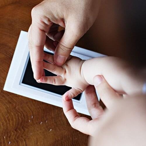 Baby Handprint Footprint Mold Pad Safe Easy To Clean No Mess Non-Toxic Ink Newborn Photo Hand Foot Print Pad Keepsake