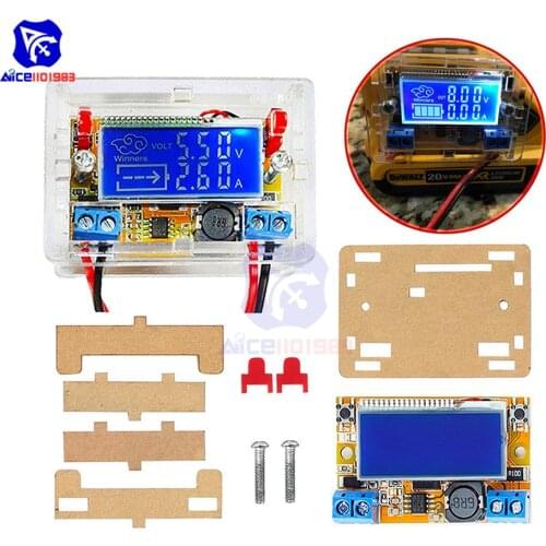 Diymore DC-DC DC 5-23V to DC 0-16.5V 3A Step Down Power Supply Buck Module LCD Display Voltage Regulator with Acrylic Case