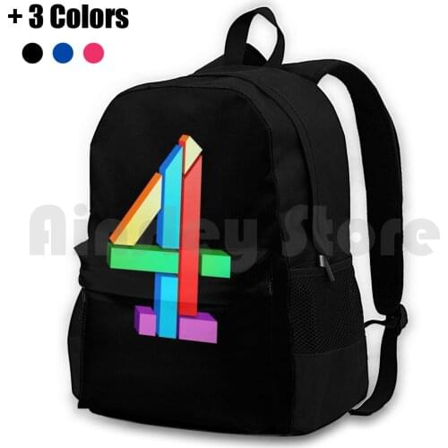 Channel 4 Retro Logo Outdoor Hiking Backpack Riding Climbing Sports Bag Retro Tv Logo Channel 4 Itv Region Franchise