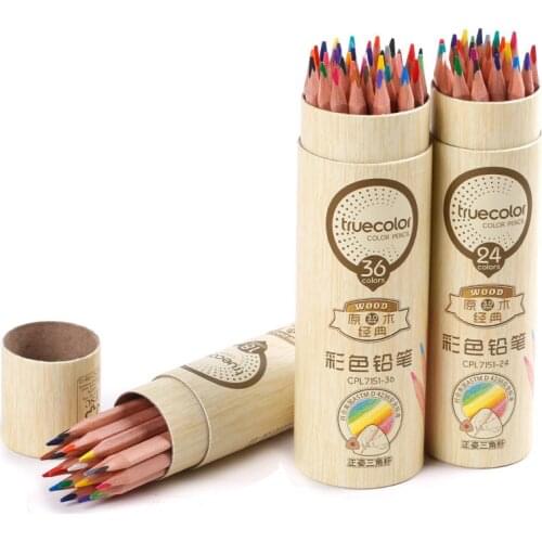 36colors/Set High Quality Professional drawing Wood Colored pencil Kawaii korean stationery school goods Wooden Graphite pencil