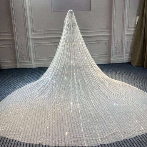 Marnham High Quality Wedding Veil With Comb Cathedral Bridal Veil Long Sparkle Veil Luxury Veil Bridal Veils Real Photo