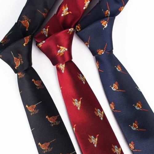 Fashionable Men Ties Polyester Bird Pattern One-way Cut Arrow Noeud Papillon Homme Formal Business Personality Tie