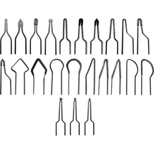 23Pcs Metal High Impedance Accessories Wood Burning Portable Heating Wire Replacement Carving Mini Pyrographic Tip Kit