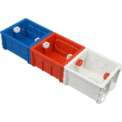 Wall Switch Socket Junction Box Type 86 Splicing Cassette PVC Concealed Bottom Box Wire Plastic Cases