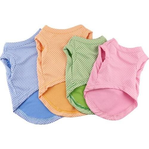 Small Dog Clothing Summer Pet Clothes Cat Vest Doggy Yorkshire Chihuahua T-shirt Coat Small Dog Costume Apparel Pet Outfit XS