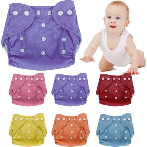 7pcs Adjustable Baby Diapers Reusable Nappies Training Pants Cloth Diaper Baby Fraldas Winter Summer Panties Underwear Cover