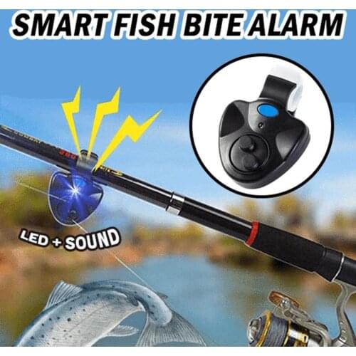 Fishing Alarm Battery Night Smart Fish Bite Reminder Electronic Buzzer on Fishing Rod with Loud Siren LED Light Bell Accessories