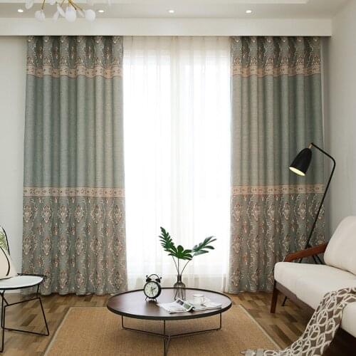 2021 New Modern and Simple Linen Jacquard Curtains In Four Colors Available Curtains for Living Room Bedroom Dining Room Custom