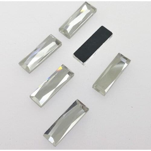3x7mm 5x10mm 7x21mm Rectangle Flat Back Glass Stones Crystal Clear Color For Jewelry Making,Phone Decoration