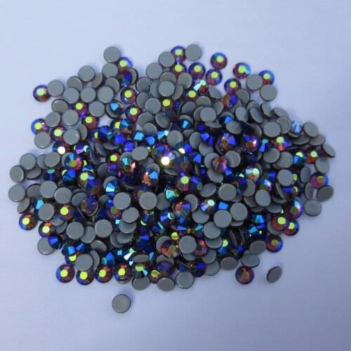 Nail art decorations Black Diamond AB AAA high Quality Glass Crystal SS6-SS10 Hotfix Rhinestones For clothing Garment Accessorie