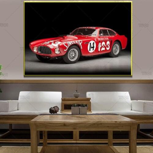 Vintage Car Posters Ferraris Classic Racing Car Artwork Wall Art Pictures Prints Canvas Painting for Living Room Home Decoration