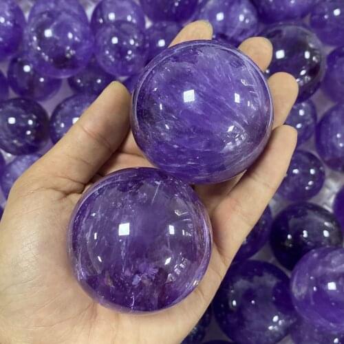 1pc Wholesale beautiful Natural Purple crystal ball quartz reiki Healing stone