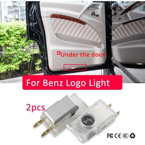 2X For Mercedes Benz E W210 W639 Sprinter VIANO VITO amg Led Car Door Logo Laser Projector Light styling Logo light Accessories
