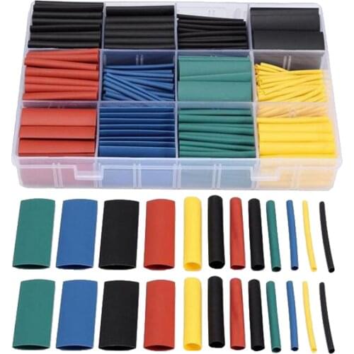 8 Sizes 530 Pieces Assorted Shrink Tubes, Wire Cable Wrap, Practical