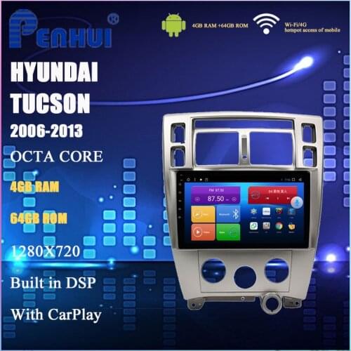 Car DVD For Hyundai Tucson (2006-2013) Car Radio Multimedia Video Player Navigation GPS Android 10.0 Double Din