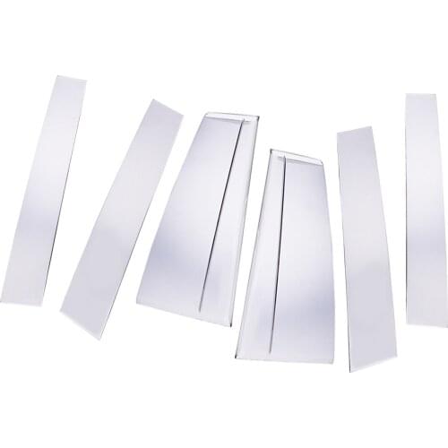 6PCS/SET Chrome Stainless Steel Pillar Post Door Trim Molding Garnish Strip fit for Toyota Highlander 2015 2016 2017 2018