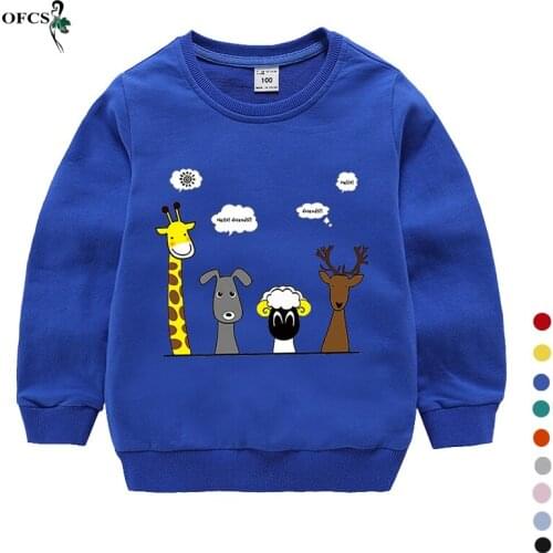 OFCS Brand Childrens Clothing Cotton Boys & Girls Sweatshirts Autumn Kids Clothes Cartoon Little BaBy Fashion Outerwear Costume