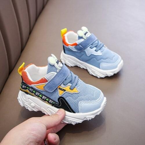 Kids Casual Shoes For Boys Girls Children Casual Sneakers Spring Autumn Non-slip Baby Mesh Breathable Soft Running Sports Shoes