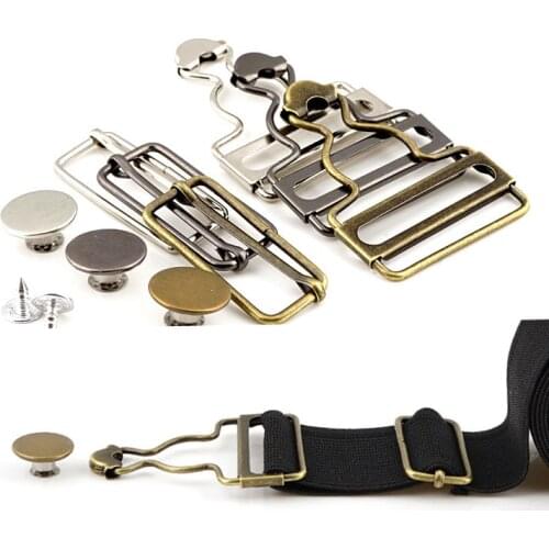 2 Set 2.8-3.8cm Metal Overalls Buckle Gourd Shape Hang Clasp DIY Craft Pregnant Woman Kid Jeans Adjust Buckle Sewing Accessories