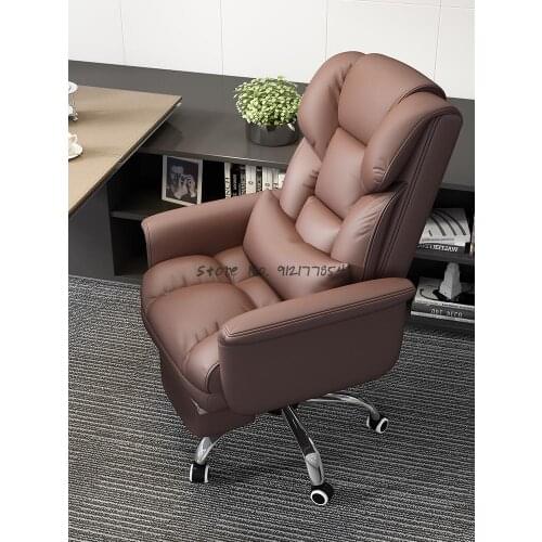 Home computer chair study business sedentary boss office chair backrest comfortable ergonomic sofa leather seat