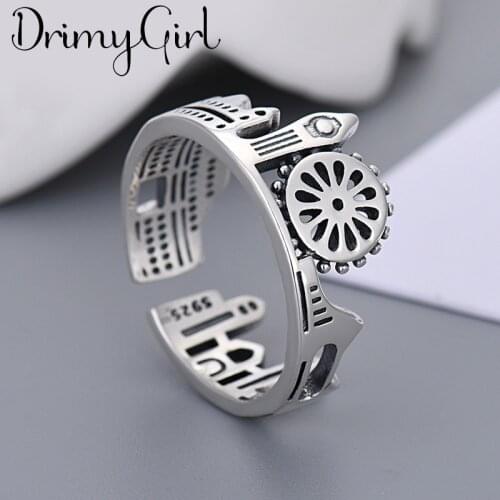 Personality Simple Big Crown Open Ring Geometric Finger Rings For Women Gothic Punk Jewelry Gifts 2021