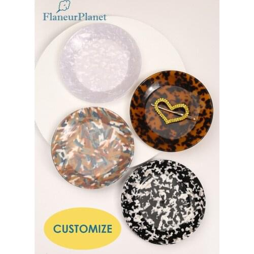 FlaneurPlanet Customized Multicolor Cellulose Acetate Catchall Tray Personalized Home Decor