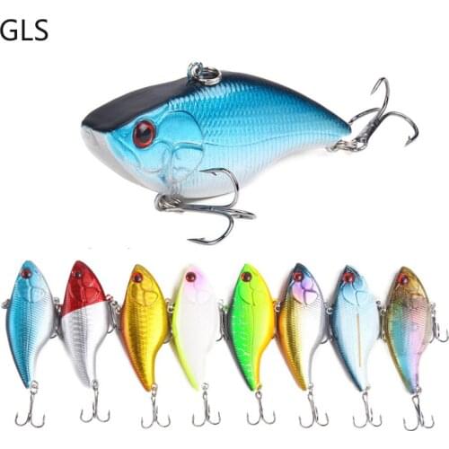 GLS 1Pcs VIB Artificial Wobbler 18.8G/7CM Fishing Lure Lifelike Body Hard Lures Crank Bait 8 Colors Available