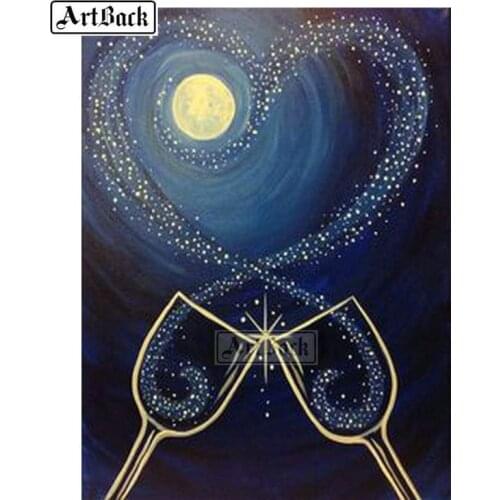 Full square drill 5d diy diamond painting cup heart pattern diamond embroidery 3d rhinestone mosaic decoration