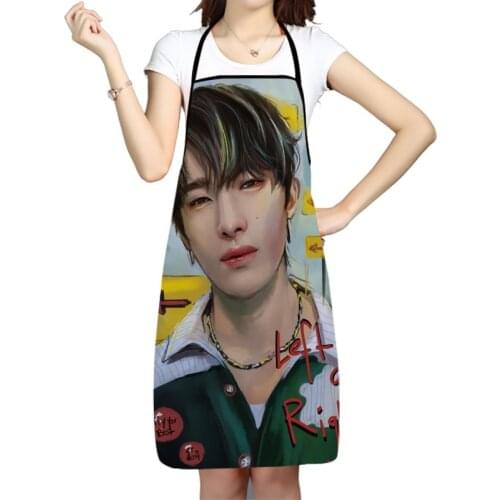 Kitchen Apron KPOP Seventeen DK Printed Sleeveless Oxford Fabric Aprons for Men Women Home Cleaning Tools Creative Gifts