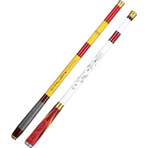 1.8M-6.3M Mini Fishing Rod Carbon Fiber Super Hard Telescopic Wedkarstwo Olta Short Section Hand Pole Stream Fishing Sticks