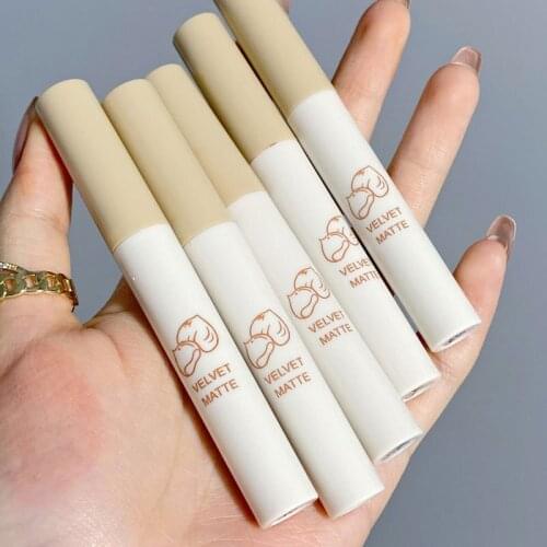 5 Color Cigarette Lip Gloss Set Lips Makeup Long Lasting Matte Lipsticks Tint For Lips Waterproof Non-stick Cup Cosmetic TSLM1