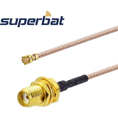 Superbat IPX/u.fl to SMA Female Jack Bulkhead Pigtail RG178 20cm for Wifi Mini-PCI with Card RF Coax Cable
