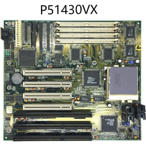 Condition is new used 586 motherboard P51430VX with 3 ISA slots for industrial equipment can be complete set