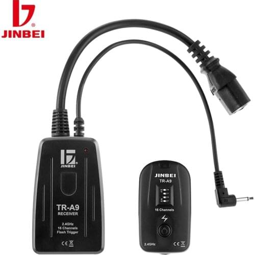 JINBEI TR-A9 2.4GHz Flash Trigger Transmitter Receiver with 16 Channels for Photo Studio Flash Light Portrait Photography
