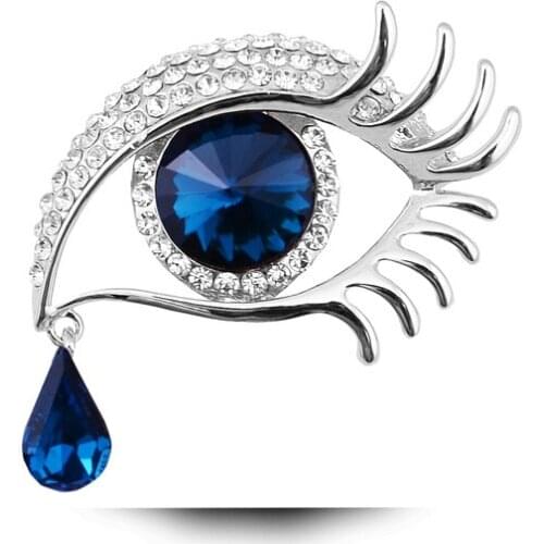 Turkish blue rhinestone evil brooch crystal blue eyes pin buckle shirt badge badge gift pin pin accessories