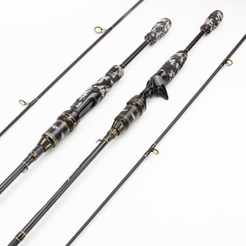 1.8M Lure Rod M/MH 2 Tips Casting/Spinning Fishing Rod Hard Carbon Rod Portable Travel Rod Lure 8-30g Trout pole Clear inventory