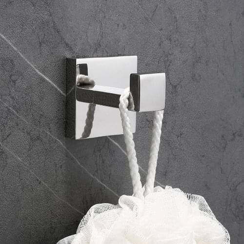 1pcs Lithe Deluxe SUS 304 Stainless Steel Towel Hooks Wall Mount Circular Towel Robe Coat Hook Hat Door Hanger Mirror Polished