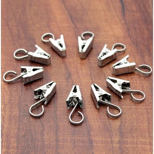 30 pcs/lot Strengthen thickening stainless steel curtain clip shower curtain clip jagg clip metal iron wire clip