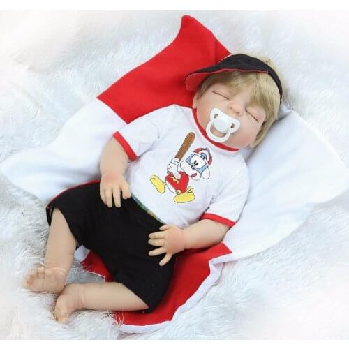 55cm Full Body Silicone Reborn Baby Doll Toys Lifelike npkdoll Fashion Baby-Reborn Boy Babies Dolls Girls Gift Brinquedos