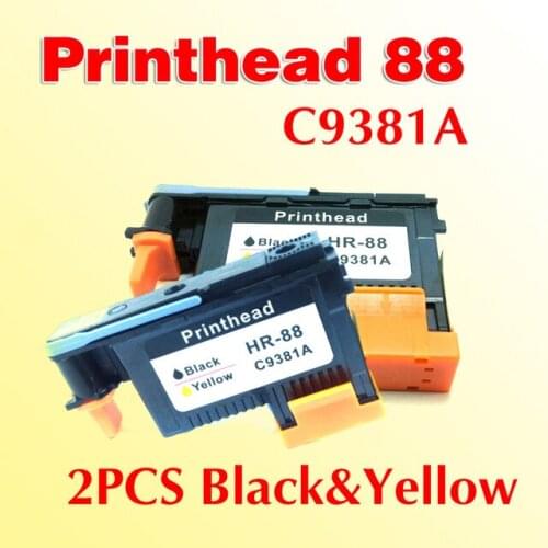 88 Black Yellow Printhead C9381A compatible for hp88 K550 K5400 K8600 L7000 L7480 L7550 printer