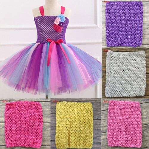 9/6 Inches baby shower Crochet Tutu Tops Wrap Chest Bustier DIY Tutu Tubes Fabric Birthday Gifts Tulle Skirt Accessaries 5z