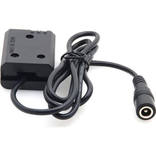 ABS Dummy Battery Pack Coupler Adapter with Connector Power Coiled Cable for Sony NP-FW50