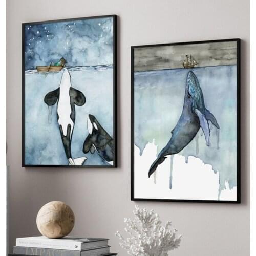 5D DIY Diamond Painting Animal Whale Shark Abstract Cross Stitch Kits Mosaic Diamond Embroidery Full Square Drill Home Decor