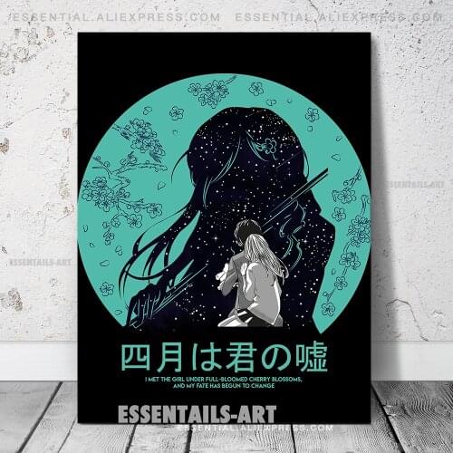 YLiA Your Lie in April Anime Poster Canvas Wall Art Painting Decor Pictures Bedroom Study Living Room Home Decoration Prints