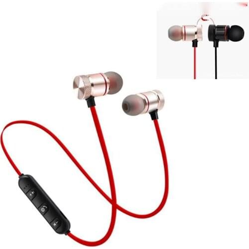 5.0 Bluetooth Earphone Sports Neckband Magnetic Wireless Headset Stereo Earbuds Music Metal Headphones With Mic For All Phones