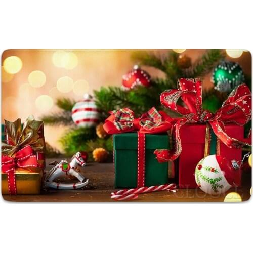 CLOOCL Christmas Doormats Gifts Decoration Print Merry Christmas Floor Mat Indoor Hallway Mats Funny Fastival Home Textile