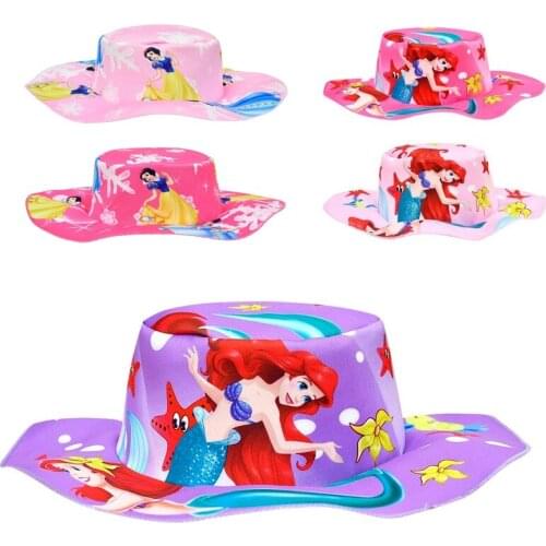 Kids Hats Princess Mermaid Snow White Baby Girl Hat Toddler Girl Bucket Hat Baby Girl Stuff Girl Hats